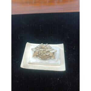 Harley Davidson HOG Brass Pin Vintage Harley Owners Group Sealed Eagle Bird Free